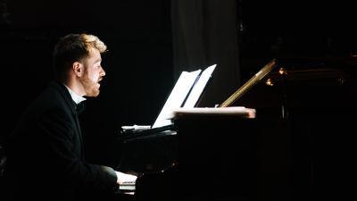 Repetiteur performs during an opera scenes rehearsal